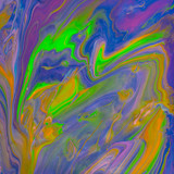 Fototapeta Tęcza - Abstract paint texture art. Colorful design. Psychedelic background.