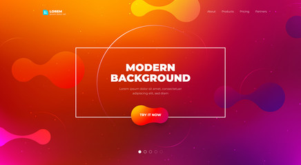 Wall Mural - Liquid color background design. Fluid gradient shapes composition. Futuristic design posters. Eps10 vector.
