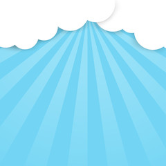 Wall Mural - Bright sky background and light that passes through the clouds.