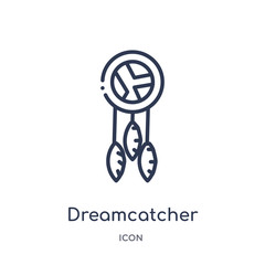 Sticker - dreamcatcher icon from museum outline collection. Thin line dreamcatcher icon isolated on white background.