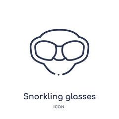 Wall Mural - snorkling glasses icon from nautical outline collection. Thin line snorkling glasses icon isolated on white background.