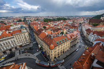 Poster - Prague Old Town Square and Church of Mother of God before Tyn in Prague, Czech Republic.