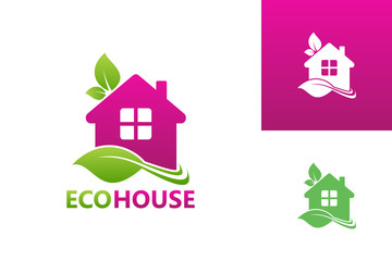 Wall Mural - Ecology House Logo Template Design Vector, Emblem, Design Concept, Creative Symbol, Icon