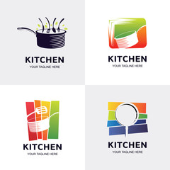 Kitchen Logo. Food Restaurant Logo Set Design Template Collection