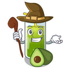 Sticker - Witch avocado smoothies are isolated on characters