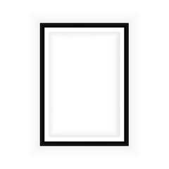 Wall Mural - Realistic black frame isolated on white background. Perfect for your presentations. Vector illustration