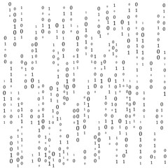 Abstract Matrix Background. Binary Computer Code. Coding. Hacker concept. Vector Background Illustration