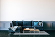 © DigitalGenetics - 3d render of beautiful interior render with sofa and white wall