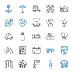 Poster - transport icons set