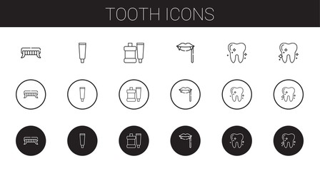 Sticker - tooth icons set