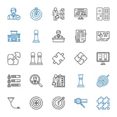 Poster - strategy icons set