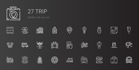 Sticker - trip icons set