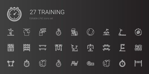 Sticker - training icons set