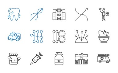 Sticker - clinic icons set