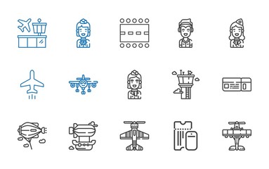 Sticker - aircraft icons set