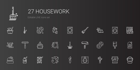 Sticker - housework icons set