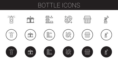 Sticker - bottle icons set