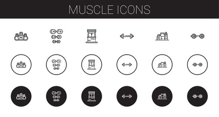 Sticker - muscle icons set