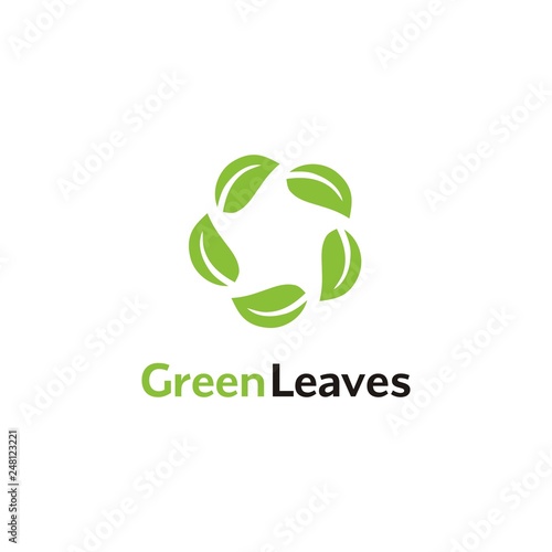 Green Leaf Star Natural Logo Design Inspiration Buy This Stock