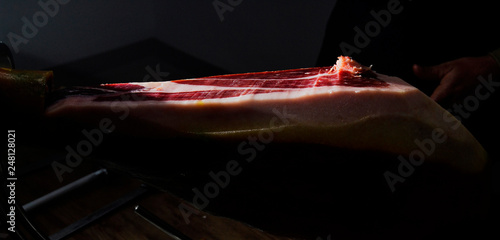 Cuadros en Lienzo 100 Acorn-fed iberico ham. Pata negra