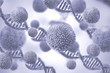 © JuanCi Studio - DNA double helix with some strange bodies as a cancer and other genetic syndromes.