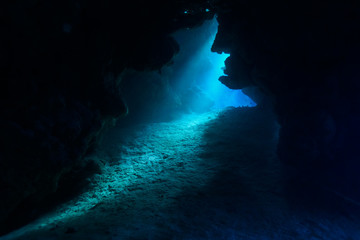 caves of claudia reef at the red sea, egypt