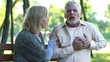 © motortion - Heart attack risk, pensioner suffering from strong chest pain, healthcare