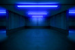 illuminated parking lot / underground car parking spot -