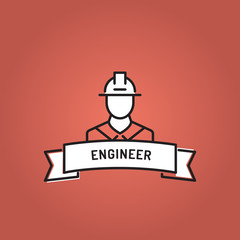 Canvas Print - ENGINEER LINE ICON SET