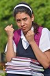 © dtiberio - Catholic Colombian Girl Student And Anger Wearing School Uniform