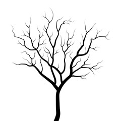 Canvas Print - Tree silhouette illustration