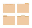 © ann_ounce - Blank manila file jackets with various cut tabs, vector mockup set