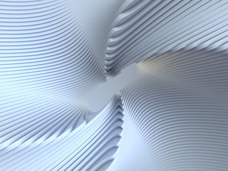 Poster - White stripe pattern futuristic background. 3d render illustration