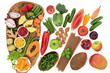 © marilyn barbone - Alkaline health food of fresh vegetables, fruit, herbs, whole wheat pasta and nuts. High in omega 3, antioxidants, anthocyanins, fibre, minerals and vitamins.