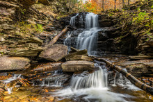 Shawnee Waterfall In Ricketts Glen State Park Of Pennsylvania