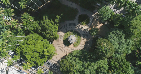 Wall Mural - Carlos Gomes Square in Campinas SP Brazil, top view of the bandstand