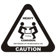warning sign, heavy load, vector icon	