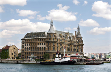 Haydarpasa Railway Station Building in Istanbul, Turkey.