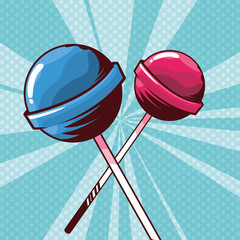 Sticker - sweet lollipops candies icons