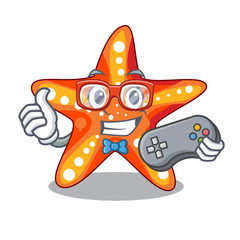 Poster - Gamer starfish isolated with in the cartoons