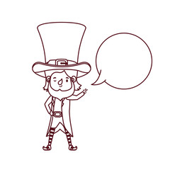 Sticker - leprechaun with speech bubble avatar character