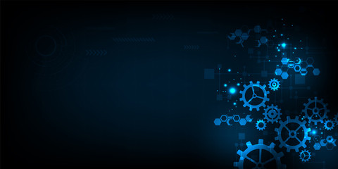 Wall Mural - vector background technology in the concept of mechanical.