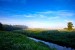 © Sergei Malkov - Early morning on the river. beautiful summer landscape with sun and fog