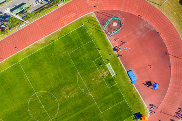 Canvas Print - Top view of sport stadium