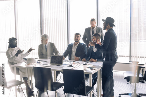 Business Meeting Between Multiracial Upper Management Board