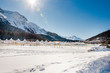 St. Moritz, St. Moritzersee, Oberengadin, Winter, Wintersport, Corvatsch, Alpen, Graubünden, Schweiz