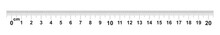 Ruler 20 Centimeter. Ruler 200 Mm. Value Of Division 0.5 Mm. Precise Length Measurement Device. Calibration Grid.