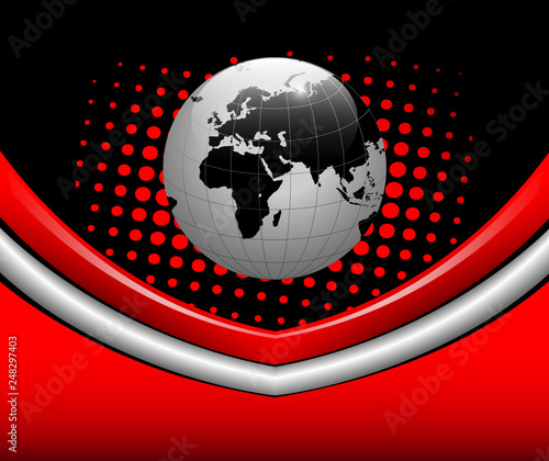 Business  background with earth globe