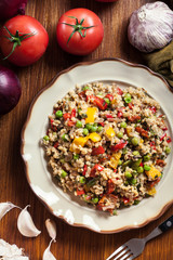 Wall Mural - Bulgur salad with vegetables