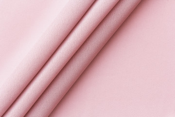 Wall Mural - pink fabric with large diagonal folds, delicate background
